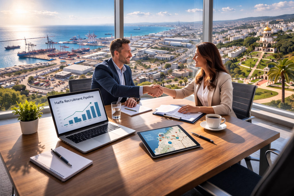פגישה עסקית גיוס כוח אדם בחיפה